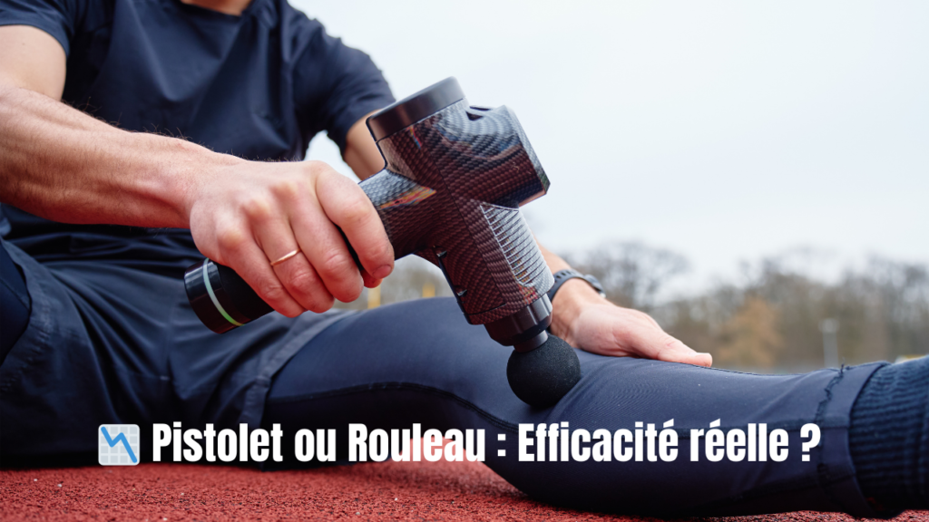 Pistolet de massage sur jambe