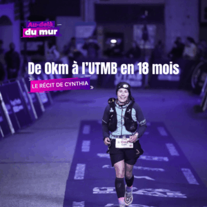 Arrivée de Cynthia pour son premier UTMB
