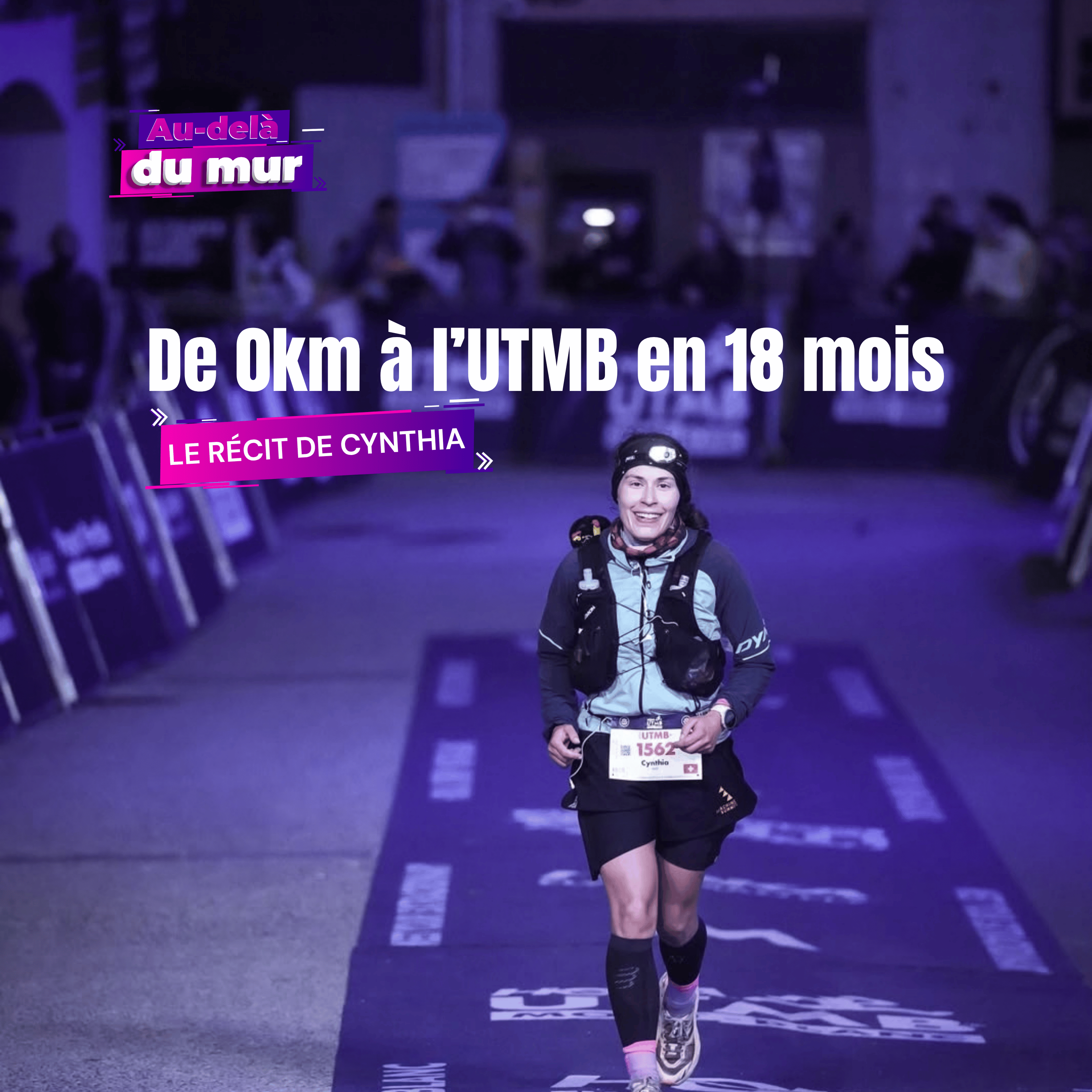 Arrivée de Cynthia pour son premier UTMB